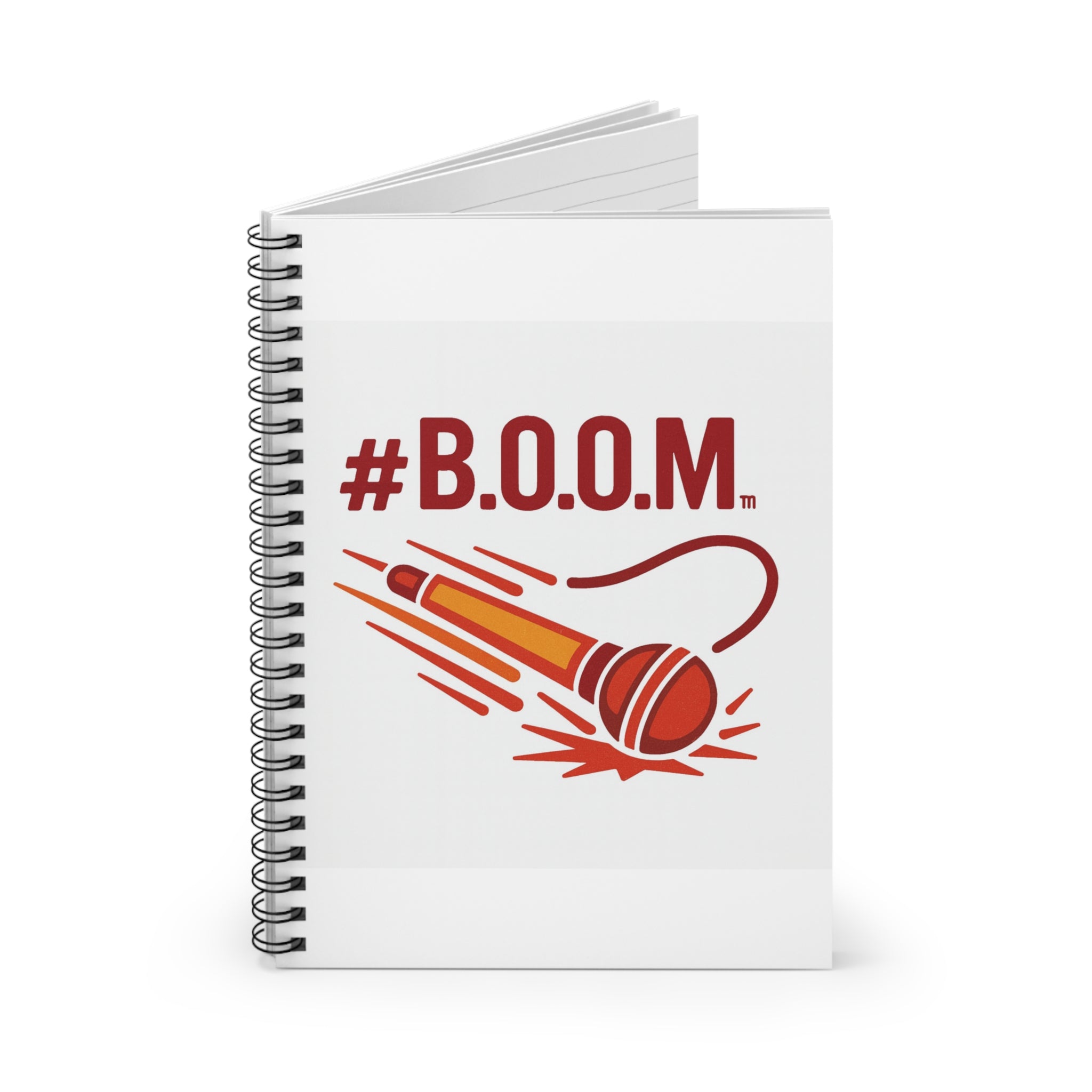 Empowerment Spiral Notebook, Women's Inspirational Journal, Ruled Line BOOM Design, Break Out Of Misery Gift, Positive Affirmation Planner,