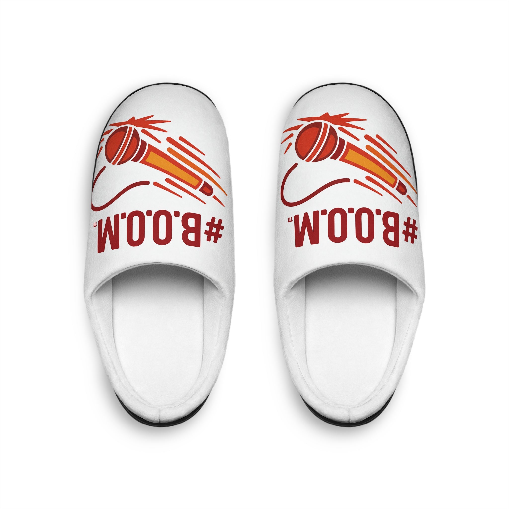 Slippers, Women's Empowerment Movement BOOM Text, Indoor Footwear, Women's House Shoes, Female Inspirational Gift, Comfortable Bedroom