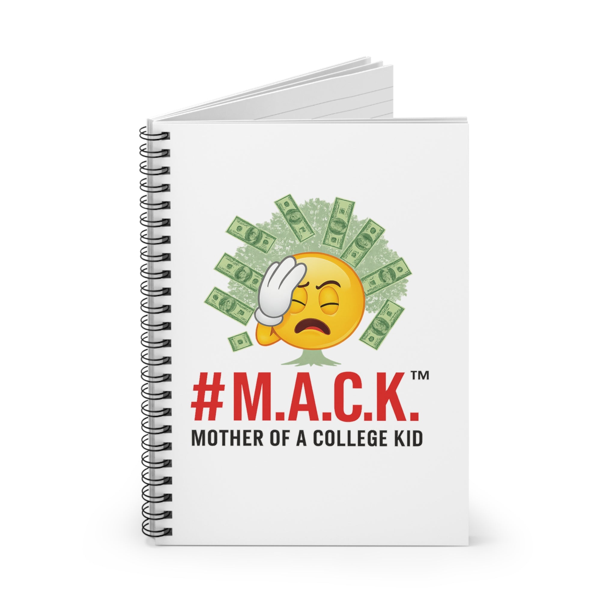 Spiral Notebook - Ruled Line for Mother of a College Kid M A C K, Proud Mama Journal, Academic Dreams Notebook, Resilient Mom Diary,