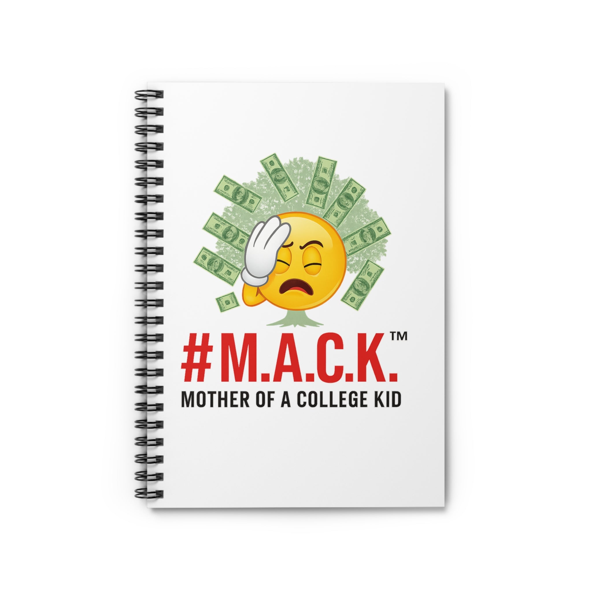 Spiral Notebook - Ruled Line for Mother of a College Kid M A C K, Proud Mama Journal, Academic Dreams Notebook, Resilient Mom Diary,