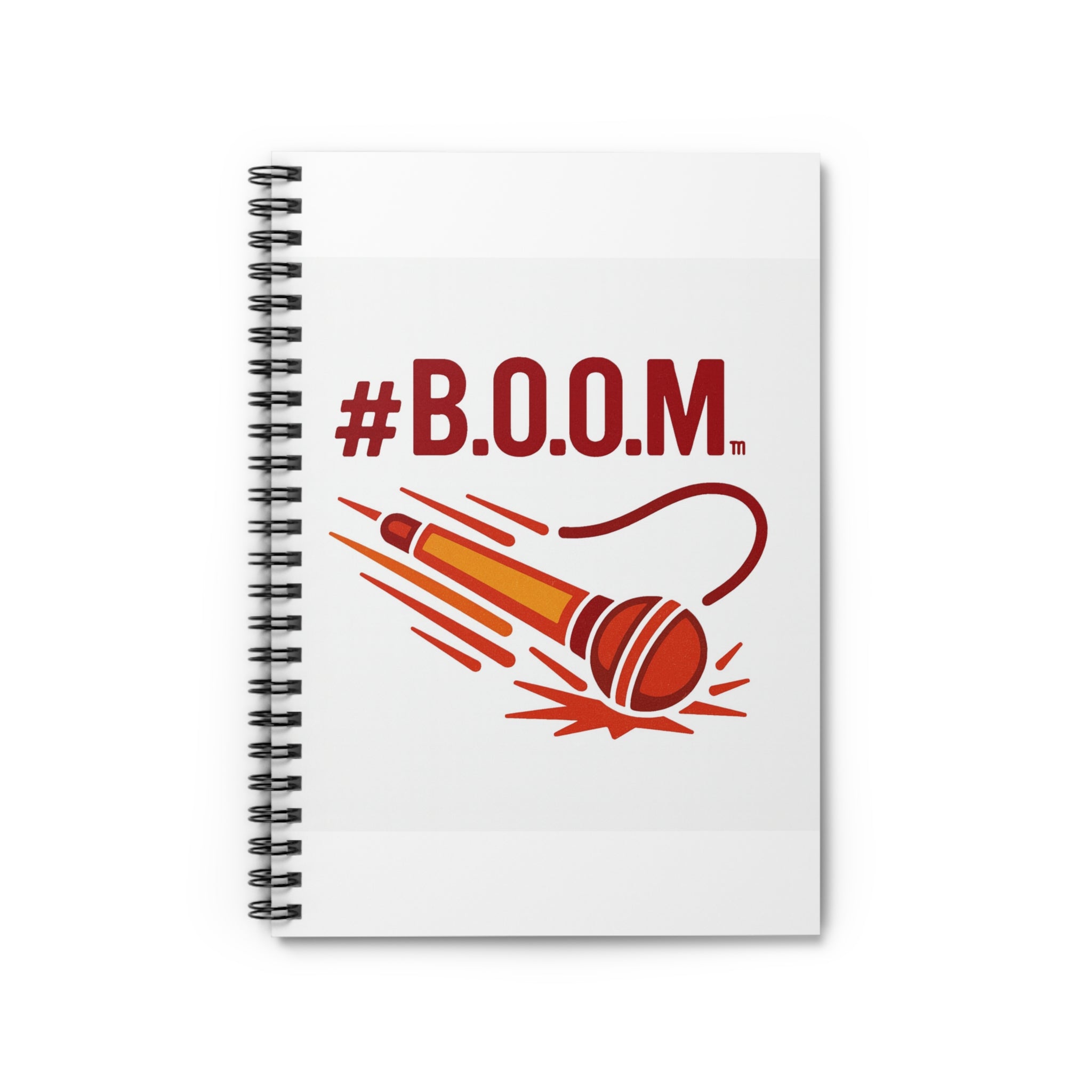 Empowerment Spiral Notebook, Women's Inspirational Journal, Ruled Line BOOM Design, Break Out Of Misery Gift, Positive Affirmation Planner,