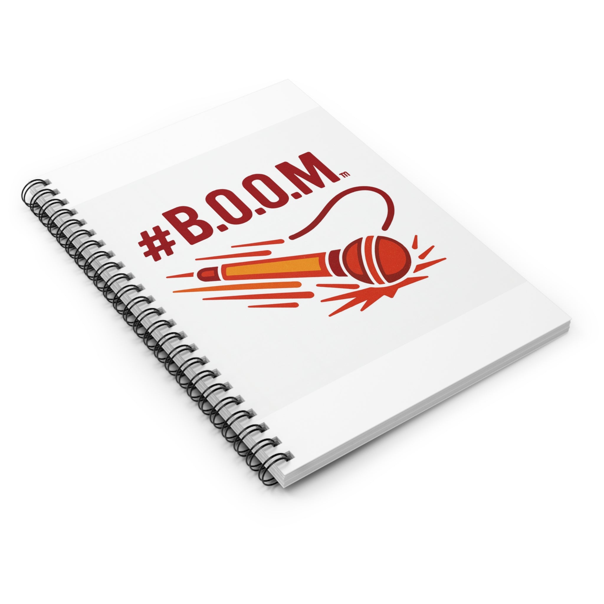 Empowerment Spiral Notebook, Women's Inspirational Journal, Ruled Line BOOM Design, Break Out Of Misery Gift, Positive Affirmation Planner,