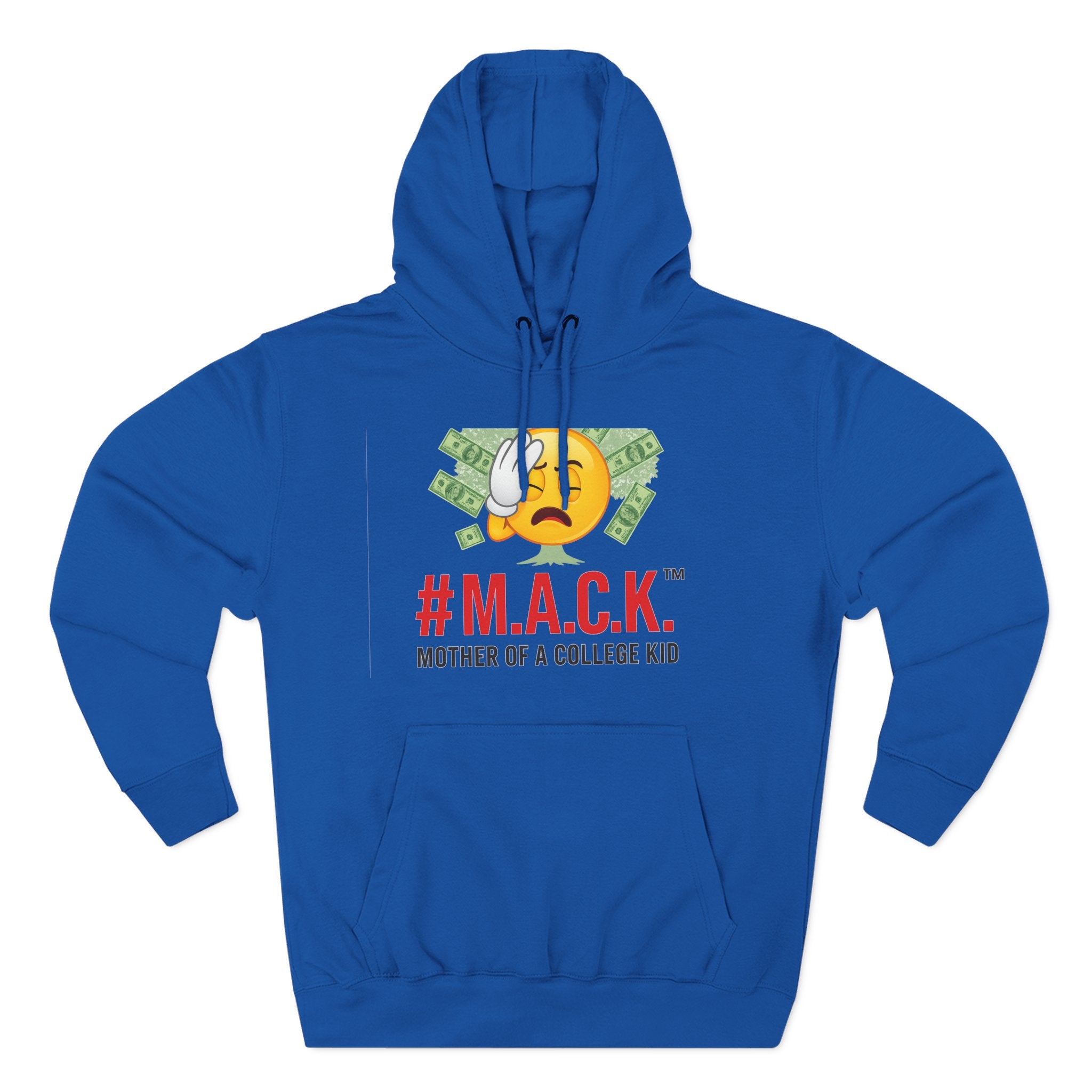 Mother of a College Kid Three-Panel Fleece Hoodie, M A C K Badge of Honor, Proud Mom Sweatshirt, Parenting Gift, Academic Dreams Jacket